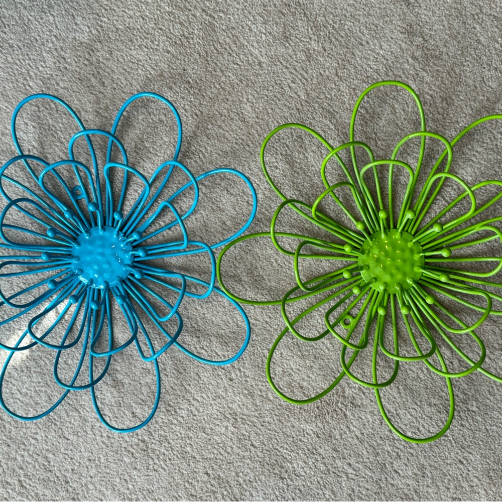 Blue and Green Wall Flower